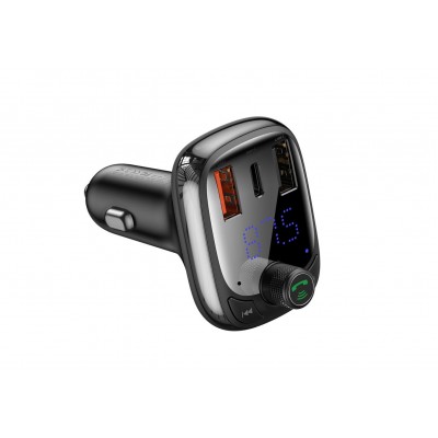 FM - Трансмиттер BASEUS T Shaped S-13, 2*USB+USB-C, черный, дисплей, TF FM - Трансмиттер BASEUS T Shaped S-13, 2*USB+USB-C, черный, дисплей, TF