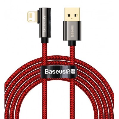 Кабель USB BASEUS Legend Series Elbow, USB - Lightning, 2.4А, 2 м, красный Кабель USB BASEUS Legend Series Elbow, USB - Lightning, 2.4А, 2 м, красный