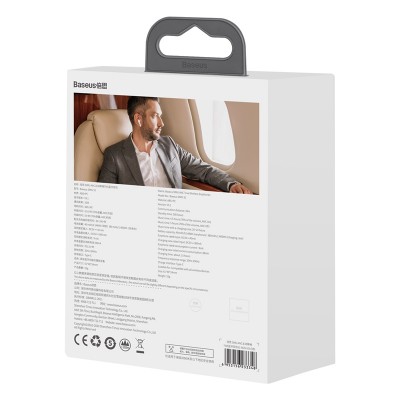 Беспроводные наушники BASEUS SIMU S1, Bluetooth, 40 мАч, белый Беспроводные наушники BASEUS SIMU S1, Bluetooth, 40 мАч, белый