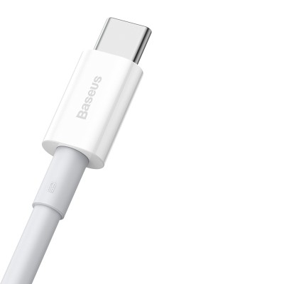 Кабель USB BASEUS Superior Series Fast Charging, USB - Type-C, 6A, 1 м, белый Кабель USB BASEUS Superior Series Fast Charging, USB - Type-C, 6A, 1 м, белый