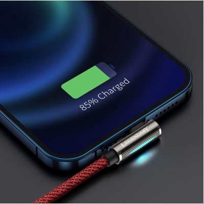 Кабель USB BASEUS Legend Series Elbow, USB - Lightning, 2.4А, 2 м, красный Кабель USB BASEUS Legend Series Elbow, USB - Lightning, 2.4А, 2 м, красный