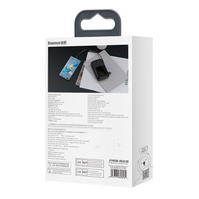 Портативный аккумулятор BASEUS Qpow Pro Digital Display Fast Charge 22.5W Type-C Edition, 3A, 10000 мА⋅ч, черный, с кабе Портативный аккумулятор BASEUS Qpow Pro Digital Display Fast Charge 22.5W Type-C Edition, 3A, 10000 мА⋅ч, черный, с кабе