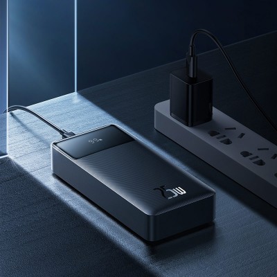 Портативный аккумулятор BASEUS Bipow Digital Display Fast charge 25W OS, 3A, 20000 мА⋅ч, черный Портативный аккумулятор BASEUS Bipow Digital Display Fast charge 25W OS, 3A, 20000 мА⋅ч, черный