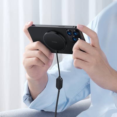 Беспроводное зарядное устройство BASEUS Simple Mini2 для iPhone 12/13, 15W, черный Беспроводное зарядное устройство BASEUS Simple Mini2 для iPhone 12/13, 15W, черный