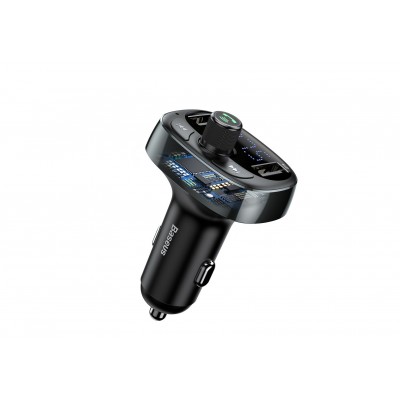 FM - Трансмиттер BASEUS T typed S-09, 2*USB, 3.4A, тусклый, дисплей + Bluetooth, FM, SD/TF FM - Трансмиттер BASEUS T typed S-09, 2*USB, 3.4A, тусклый, дисплей + Bluetooth, FM, SD/TF
