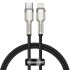 Кабель USB-C BASEUS Cafule Series Metal, Type-C - Lightning, 20W, 25 см, черный Кабель USB-C BASEUS Cafule Series Metal, Type-C - Lightning, 20W, 25 см, черный