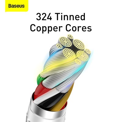 Кабель USB-C BASEUS Dynamic Series Fast Charging, Type-C - Type-C, 5A, 100W, 1 м, белый Кабель USB-C BASEUS Dynamic Series Fast Charging, Type-C - Type-C, 5A, 100W, 1 м, белый