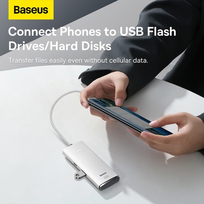 Переходник/Адаптер BASEUS Lite Series 4-Port, Разветвитель, USB - 4xUSB3.0, белый, кабель 0,25см Переходник/Адаптер BASEUS Lite Series 4-Port, Разветвитель, USB - 4xUSB3.0, белый, кабель 0,25см