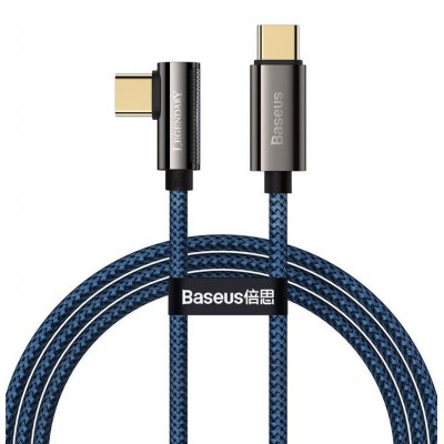 Кабель USB-C BASEUS Legend Series Elbow, Type-C - Type-C, 100W, 1 м, синий Кабель USB-C BASEUS Legend Series Elbow, Type-C - Type-C, 100W, 1 м, синий