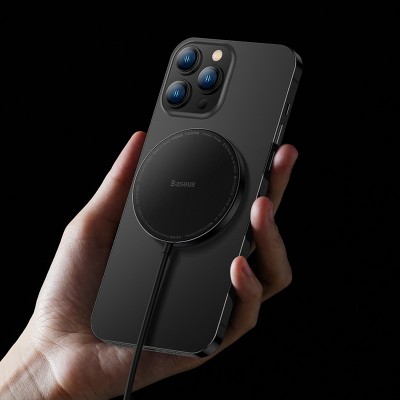 Беспроводное зарядное устройство BASEUS Simple Mini2 для iPhone 12/13, 15W, черный Беспроводное зарядное устройство BASEUS Simple Mini2 для iPhone 12/13, 15W, черный