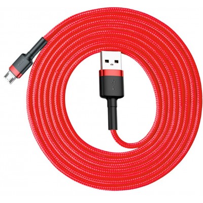 Кабель USB BASEUS Cafule, USB - MicroUSB, 1.5А, 2 м, красный+красный Кабель USB BASEUS Cafule, USB - MicroUSB, 1.5А, 2 м, красный+красный