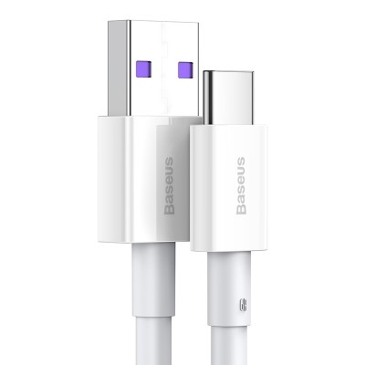 Кабель USB BASEUS Superior Series Fast Charging, USB - Type-C, 6A, 1 м, белый Кабель USB BASEUS Superior Series Fast Charging, USB - Type-C, 6A, 1 м, белый