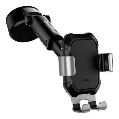 Автомобильный держатель BASEUS Tank gravity car mount holder, серебристый, на присоске Автомобильный держатель BASEUS Tank gravity car mount holder, серебристый, на присоске