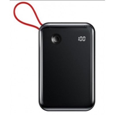 Портативный аккумулятор BASEUS Mini S Digital Display, 3A, 10000 мА⋅ч, черный, с кабелем Ip Портативный аккумулятор BASEUS Mini S Digital Display, 3A, 10000 мА⋅ч, черный, с кабелем Ip