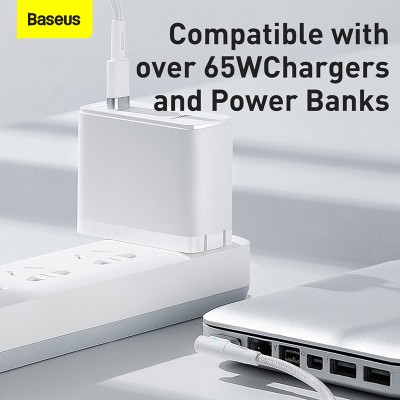 Кабель USB-C BASEUS Zinc Magnetic Series iP Laptop, Type-C - L-shaped, 60W, 2 м, белый Кабель USB-C BASEUS Zinc Magnetic Series iP Laptop, Type-C - L-shaped, 60W, 2 м, белый