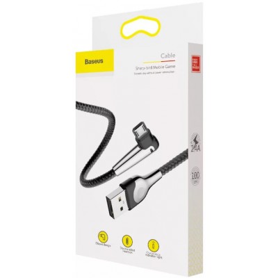 Кабель USB BASEUS MVP Elbow Type, USB - MicroUSB, 2А, 1 м, черный, угловой Кабель USB BASEUS MVP Elbow Type, USB - MicroUSB, 2А, 1 м, черный, угловой