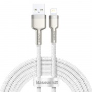 Кабель USB BASEUS Cafule Series Metal, USB - Lightning, 2.4А, 2 м, белый