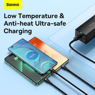 Кабель USB BASEUS Flash Series Ⅱ One-for-three, USB - Lightning+MicroUSB+Type-C, 6A, 1,2м, черный Кабель USB BASEUS Flash Series Ⅱ One-for-three, USB - Lightning+MicroUSB+Type-C, 6A, 1,2м, черный