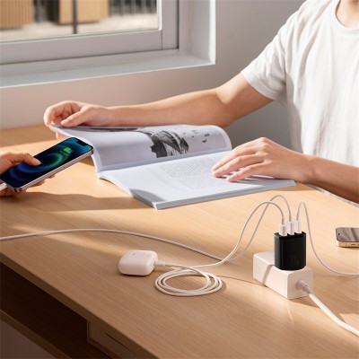 Зарядное устройство BASEUS Compact Charger 3U 3*USB, 3.4A, 17W, черный Зарядное устройство BASEUS Compact Charger 3U 3*USB, 3.4A, 17W, черный