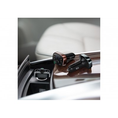 FM - Трансмиттер BASEUS T typed S-09, 2*USB, 3.4A, тусклый, дисплей + Bluetooth, FM, SD/TF FM - Трансмиттер BASEUS T typed S-09, 2*USB, 3.4A, тусклый, дисплей + Bluetooth, FM, SD/TF
