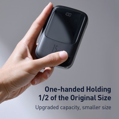 Портативный аккумулятор BASEUS Qpow, 3A, 10000 мА⋅ч, белый, с кабелем Lightning Портативный аккумулятор BASEUS Qpow, 3A, 10000 мА⋅ч, белый, с кабелем Lightning