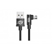 Кабель USB BASEUS MVP Elbow Type, USB - MicroUSB, 2А, 1 м, черный, угловой