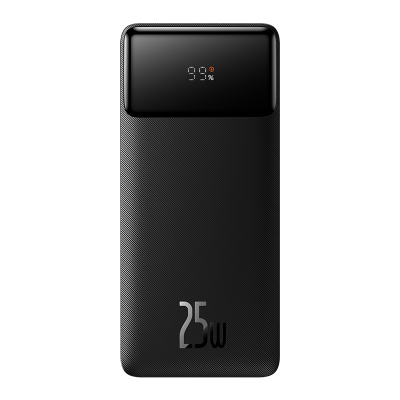 Портативный аккумулятор BASEUS Bipow Digital Display Fast charge 25W, 3A, 20000 мА⋅ч, черный Портативный аккумулятор BASEUS Bipow Digital Display Fast charge 25W, 3A, 20000 мА⋅ч, черный