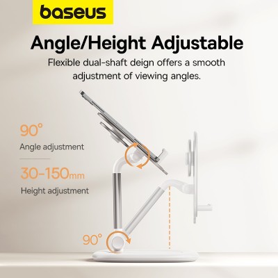 Подставка для ноутбука/телефона BASEUS Seashell Serie, белый Подставка для ноутбука/телефона BASEUS Seashell Serie, белый