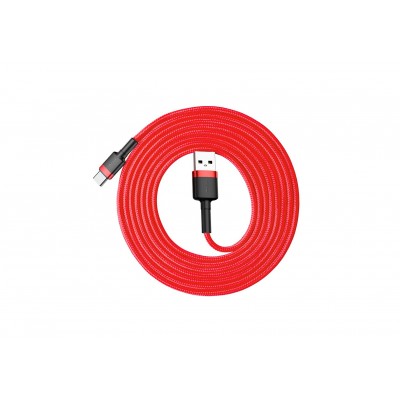 Кабель USB BASEUS Cafule, USB - Type-C, 2А, 2 м, красный+красный Кабель USB BASEUS Cafule, USB - Type-C, 2А, 2 м, красный+красный