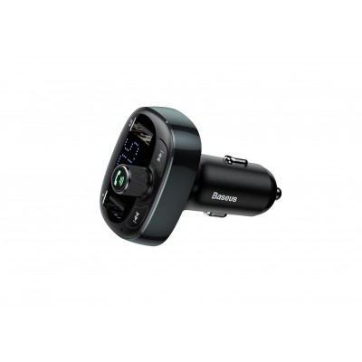 FM - Трансмиттер BASEUS T typed S-09, 2*USB, 3.4A, тусклый, дисплей + Bluetooth, FM, SD/TF FM - Трансмиттер BASEUS T typed S-09, 2*USB, 3.4A, тусклый, дисплей + Bluetooth, FM, SD/TF