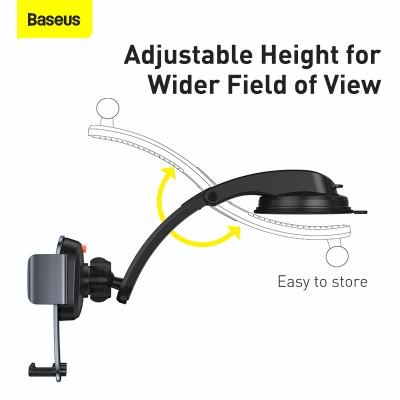 Автомобильный держатель BASEUS Easy Control Pro Clamp (a set), тусклый, на воздуховод+приборную панель Автомобильный держатель BASEUS Easy Control Pro Clamp (a set), тусклый, на воздуховод+приборную панель