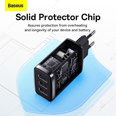 Зарядное устройство BASEUS Compact Charger 3U 3*USB, 3.4A, 17W, черный Зарядное устройство BASEUS Compact Charger 3U 3*USB, 3.4A, 17W, черный