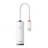 Переходник/Адаптер BASEUS Lite Series Ethernet Adapter, Type-C - RJ45 (100Mbps), белый Переходник/Адаптер BASEUS Lite Series Ethernet Adapter, Type-C - RJ45 (100Mbps), белый