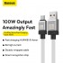 Кабель USB BASEUS CoolPlay Series Fast Charging, USB - Type-C, 100W, 1 м, белый Кабель USB BASEUS CoolPlay Series Fast Charging, USB - Type-C, 100W, 1 м, белый