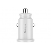 Автомобильное зарядное устройство BASEUS Grain, 2*USB, 3.1A, 5W, белый