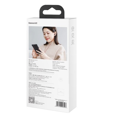 Проводные наушники BASEUS Encok H19, Jack 3.5mm, красный Проводные наушники BASEUS Encok H19, Jack 3.5mm, красный