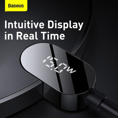Беспроводное зарядное устройство BASEUS Digital LED Display Gen 2, 2A, 15W, черный Беспроводное зарядное устройство BASEUS Digital LED Display Gen 2, 2A, 15W, черный