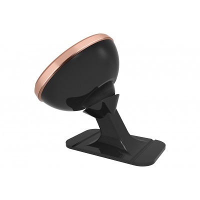 Автомобильный держатель BASEUS 360-degree Rotation, магнитный, розовое золото, на клею Автомобильный держатель BASEUS 360-degree Rotation, магнитный, розовое золото, на клею