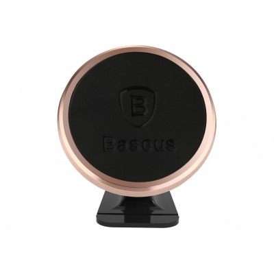 Автомобильный держатель BASEUS 360-degree Rotation, магнитный, розовое золото, на клею Автомобильный держатель BASEUS 360-degree Rotation, магнитный, розовое золото, на клею