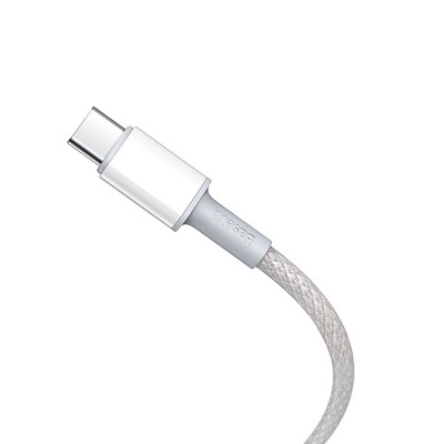 Кабель USB-C BASEUS High Density Braided, Type-C - Type-C, 5A, 1 м, белый Кабель USB-C BASEUS High Density Braided, Type-C - Type-C, 5A, 1 м, белый