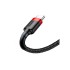 Кабель USB BASEUS Cafule, USB - Type-C, 3A, 0,5 м, красный+черный Кабель USB BASEUS Cafule, USB - Type-C, 3A, 0,5 м, красный+черный