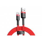 Кабель USB BASEUS Cafule, USB - Type-C, 2А, 2 м, красный+красный