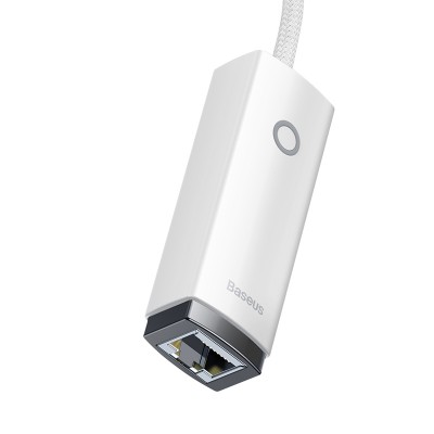 Переходник/Адаптер BASEUS Lite Series Ethernet Adapter, Type-C - RJ45 (100Mbps), белый Переходник/Адаптер BASEUS Lite Series Ethernet Adapter, Type-C - RJ45 (100Mbps), белый