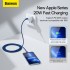 Кабель USB-C BASEUS Crystal Shine Series Fast Charging, Type-C - Lightning, 20W, 2 м, синий Кабель USB-C BASEUS Crystal Shine Series Fast Charging, Type-C - Lightning, 20W, 2 м, синий