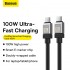 Кабель USB-C BASEUS CoolPlay Series Fast Charging, Type-C - Type-C, 100W, 2 м, черный Кабель USB-C BASEUS CoolPlay Series Fast Charging, Type-C - Type-C, 100W, 2 м, черный