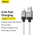 Кабель USB BASEUS CoolPlay Series Fast Charging, USB - Lightning, 2.4А, 2 м, белый Кабель USB BASEUS CoolPlay Series Fast Charging, USB - Lightning, 2.4А, 2 м, белый