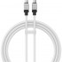Кабель USB-C BASEUS CoolPlay Series Fast Charging, Type-C - Type-C, 100W, 1 м, белый Кабель USB-C BASEUS CoolPlay Series Fast Charging, Type-C - Type-C, 100W, 1 м, белый