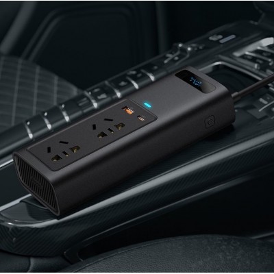 Автомобильный инвертор BASEUS In-car Inverter CN/EU, черный, 150W Автомобильный инвертор BASEUS In-car Inverter CN/EU, черный, 150W