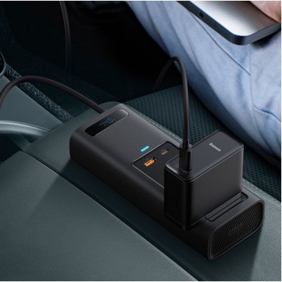 Автомобильный инвертор BASEUS In-car Inverter CN/EU, черный, 150W Автомобильный инвертор BASEUS In-car Inverter CN/EU, черный, 150W