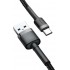 Кабель USB BASEUS Cafule, USB - Type-C, 2А, 2 м, серый+черный Кабель USB BASEUS Cafule, USB - Type-C, 2А, 2 м, серый+черный